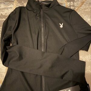PLAYBOY Black Zip-Up Jacket